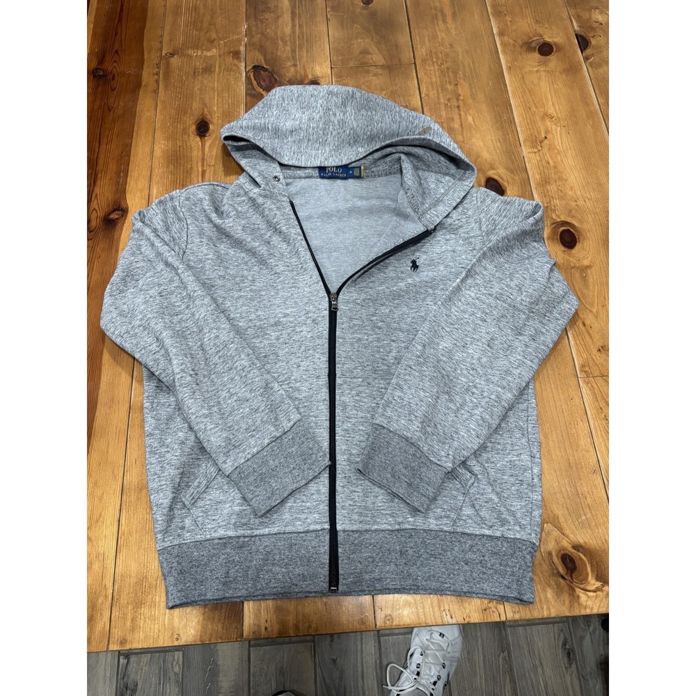 Polo Ralph Lauren Men's Gray Heather Full Zip Hoodie Sweatshirt Size M